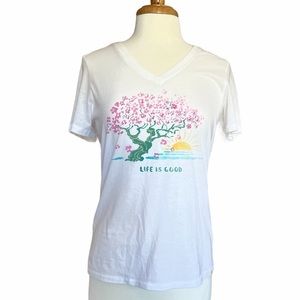 Life Is Good Cherry Blossom tee